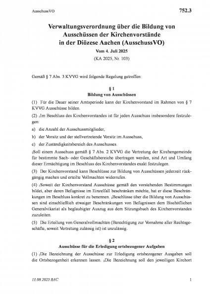 752.3 AusschussVO