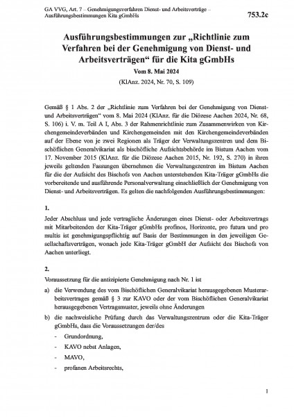 753.2c GA VVG, Art. 7 – Genehmigungsverfahren Dienst- und Arbeitsverträge – Ausführungsbestimmungen