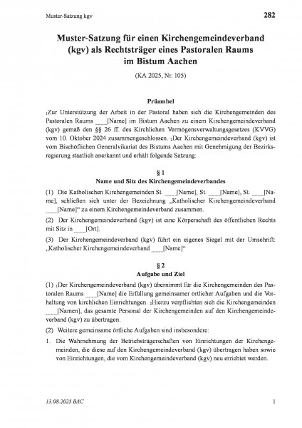 282 Muster-Satzung kgv